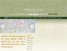 Tablet Screenshot of harmonyridgelodge.com